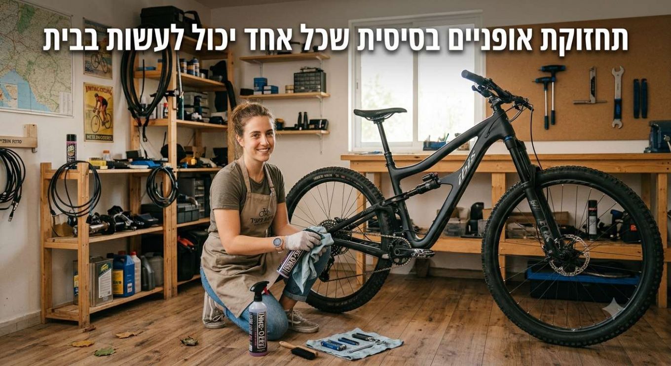 תחזוקת אופניים בסיסית שכל אחד ואחת יכולים לעשות בבית