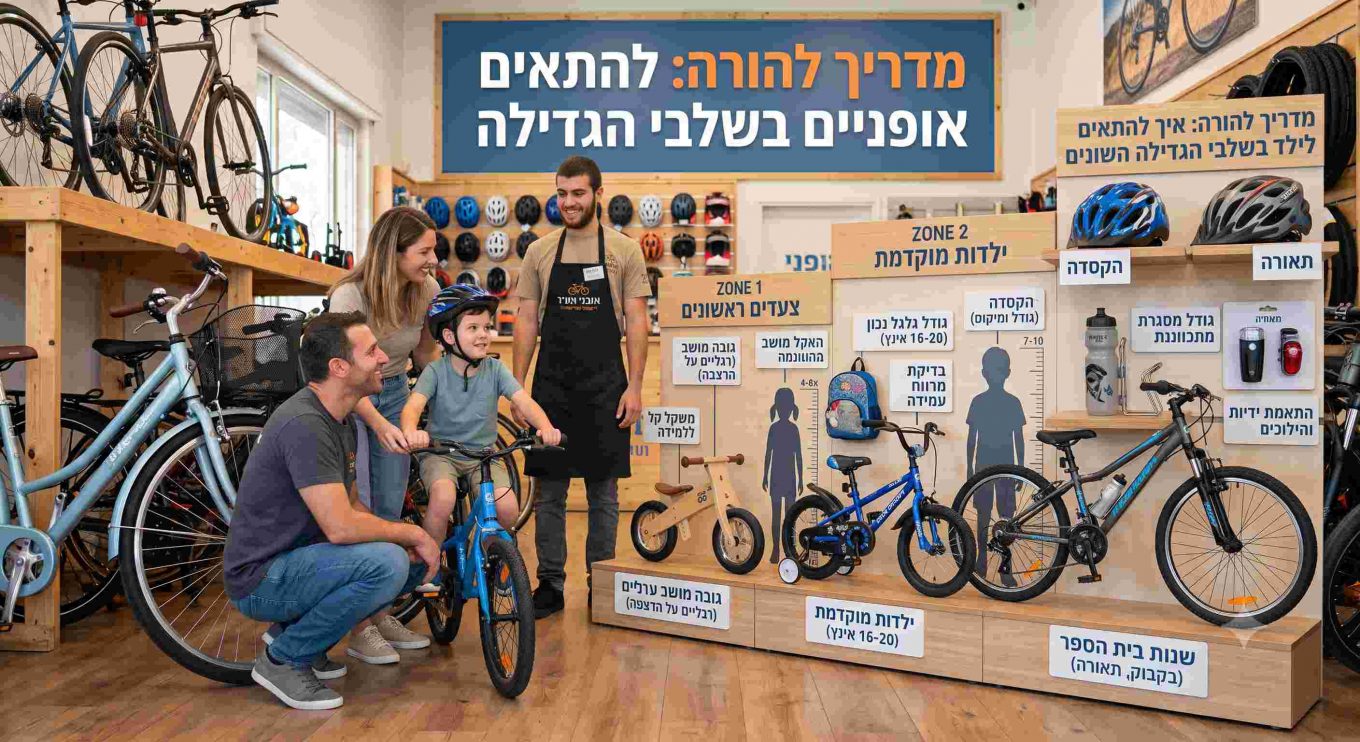 המדריך להורה: איך להתאים אופניים לילד בשלבי הגדילה השונים